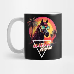 Retro Wave Arabian Horse Vibes Mug